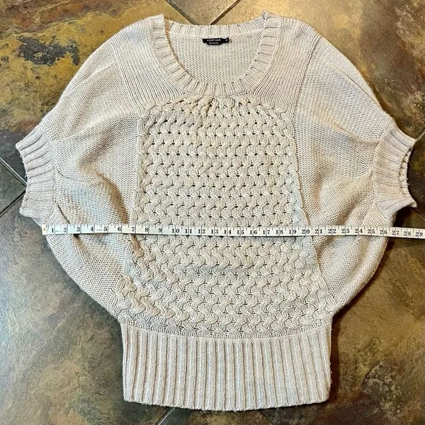 Vertigo Cream Short Sleeve Batwing Dolman Oversized Sweater Extra Small - Image 6