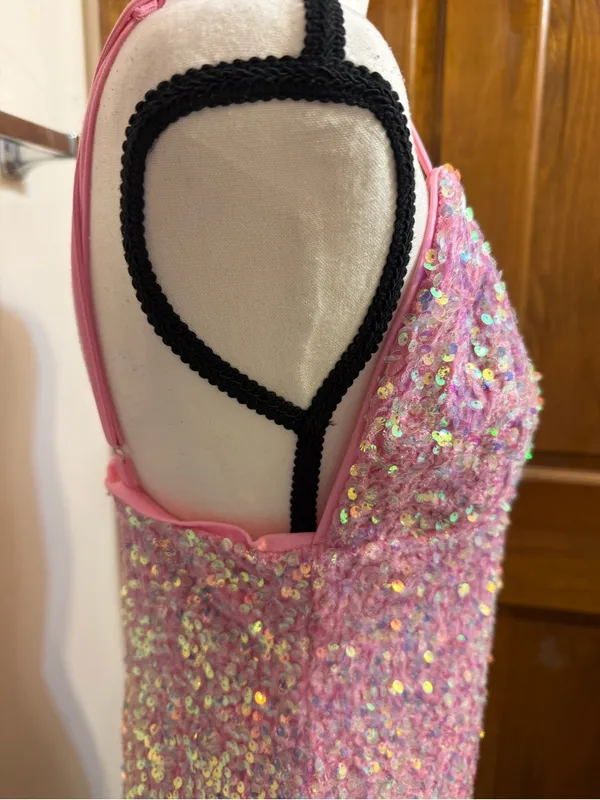 Lulu’s Pink Sequin Spaghetti-Strap Mini Dress - Image 7