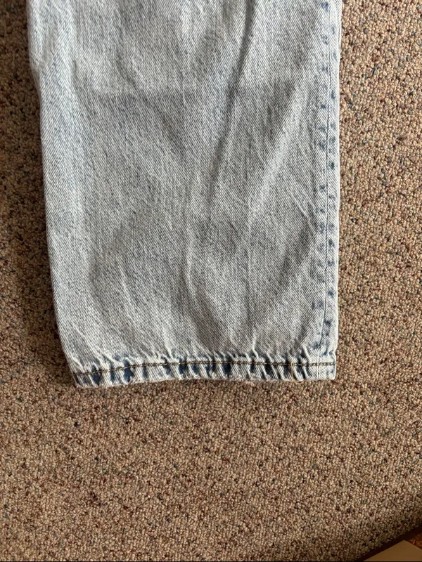 Aeropostale Light Wash Distressed High rise Baggy Jeans size 6 short - Image 6