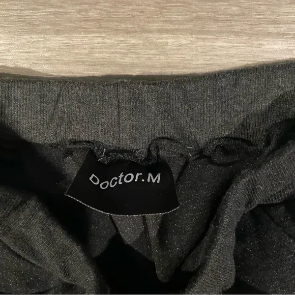 Doctor.M Black Smiley Face Zip Jogger Sweatpants Women’s XS - Image 5