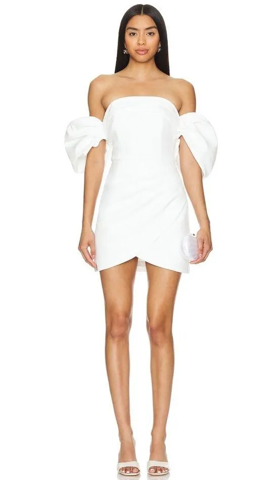 Elliatt *NWT* Palladium Mini Dress in Ivory with Puffy Sleeves - Image 6