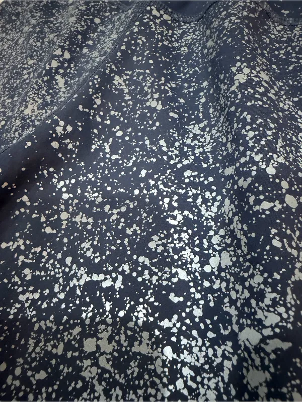 Zyia Active Metallic Splatter Biker Shorts Navy Silver Size S NWOT - Image 5