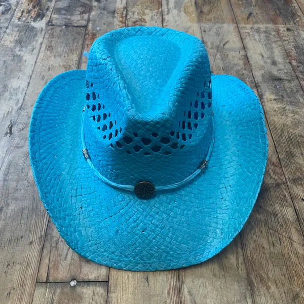 Turquoise Cowboy Hat Blue - Image 2