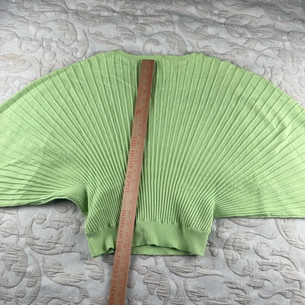 Marc New York Andrew Marc Lime Green Ribbed Dolman Sleeve Sweater‎ Small - Image 5