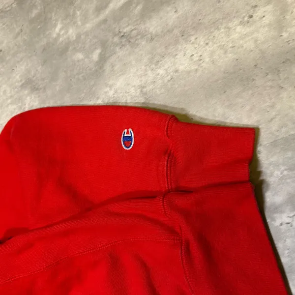 Vintage Reverse Weave Champion Everyday Red and Black Crewneck Sweatshirt - Image 2