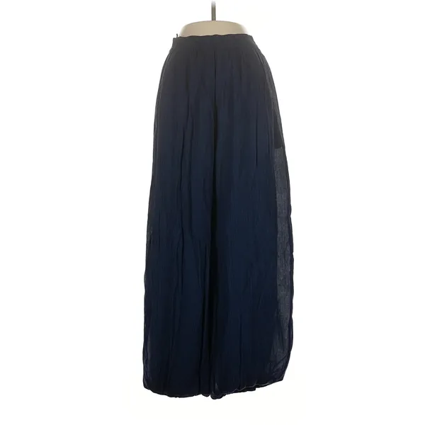 0 XS Balloon Pants Palazzo ZARA Navy Blue Semi Sheer lined Flowy Modern Boho - Image 3