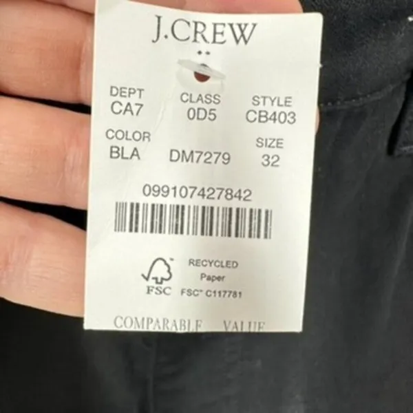 J. Crew Factory Curvy essential straight black jean in all-day stretch NWT‎ - Image 4