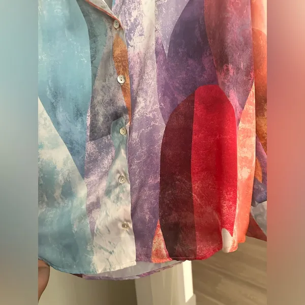 NWT zara satin shirt - Image 2