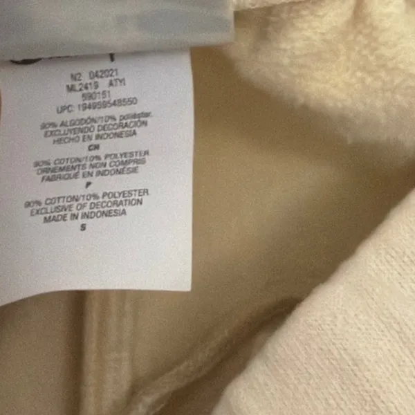 Champion Joggers Modern Retro Washed Cream Sweatpants Size Small - Image 4