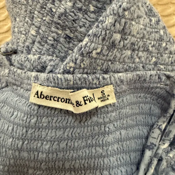 Abercrombie & Fitch Blue Floral Smocked Dress - Image 5