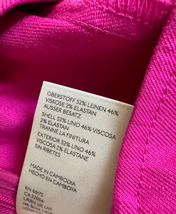 Linen Blend Flare Pants, Size 6 - Image 14