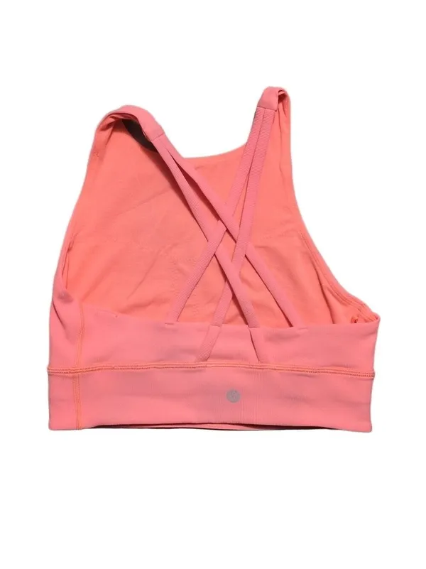 Lululemon Energy Bra High Neck Long Line Rib Med. Support, B–D CupvSunset Sz. 6 - Image 4