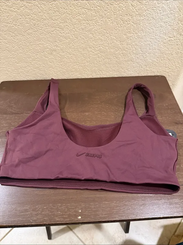 NIKE X SKIMS (G15) Matte Scoop Neck bra | Color Currant | Size MEDIUM - Image 8