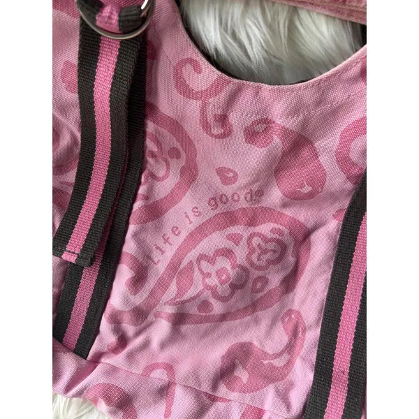 Life is Good Pink Paisley Tote Bag with Adjustable Straps - Image 2