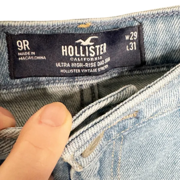 Abercrombie And Fitch High Rise Mom Jeans Wide Leg Sz 8 - Image 5