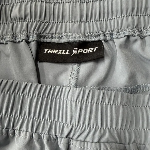 These Thrill Performance athletic shorts‎ feature a lightweight grey fabric Gray Size L - Image 9