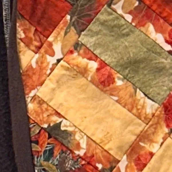 Fruit of the Loom Handmade Patchwork‎ Vest Orange Large - Image 12