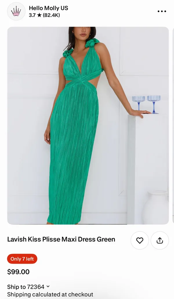 Green Maxi Hello Molly Dress - Image 6