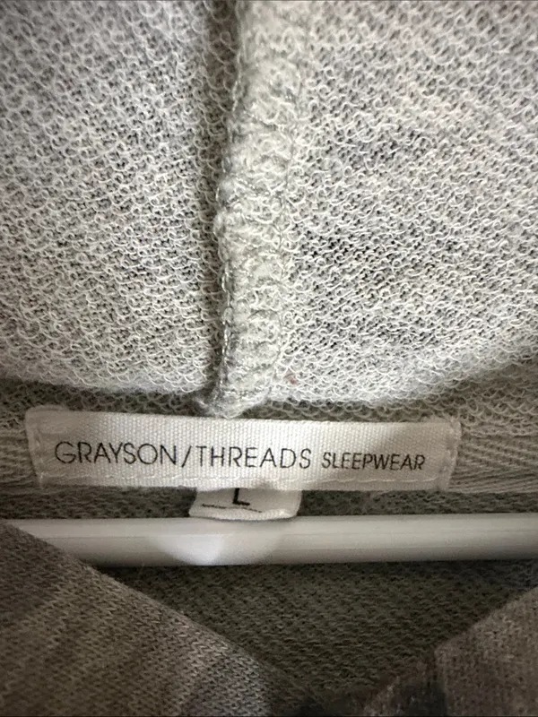 Grayson Threads Gray Camo Hooded Lounge Top - Image 2