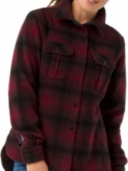Smartwool Anchor Line Shirt Jacket Small Red Buffalo Check - Image 4
