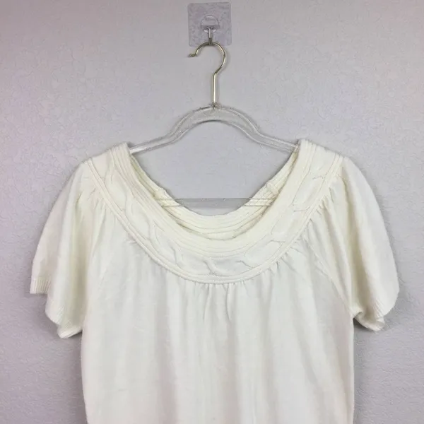 SUSAN LAWERENCE Cream Sweater Dress Sz M - Image 2