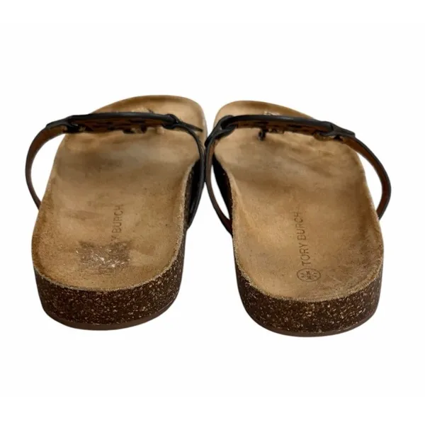 Tory Burch Miller Cloud Stamped Snake Printed Leather/Cork Sandals Women's Sz 11 - Image 5
