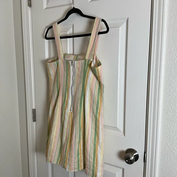 Forever 21 Striped Sleeveless Linen Blend Mini Dress – Size Large - Image 8