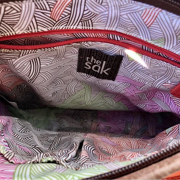The Sak Orange Genuine Leather Purse Boho - Image 5
