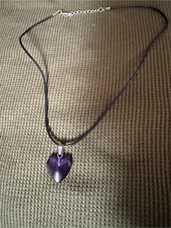 Purple Heart Pendant Necklace - Women Jewelry - Image 3