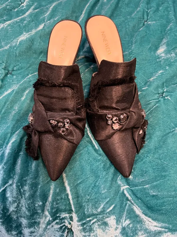 Nine West Black Mules - Image 2