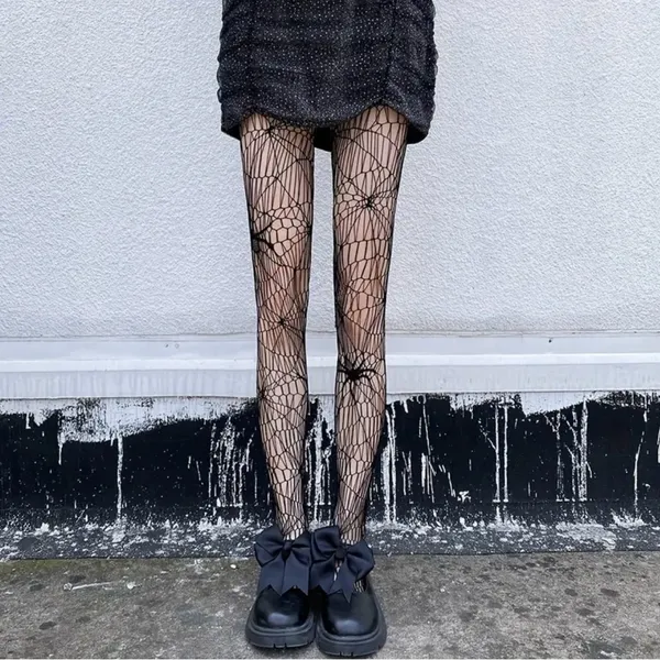 Gothic Spider Jacquard Out Sheer Tights Hollow‎ Out Women’s Pantyhose One Size - Image 8