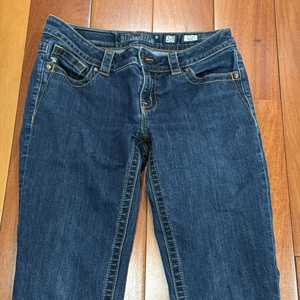 MISS ME Women's Plain Stretch Crop Skinny Zip Ankle‎ Jeans Mid Rise Blue Size 29 - Image 2