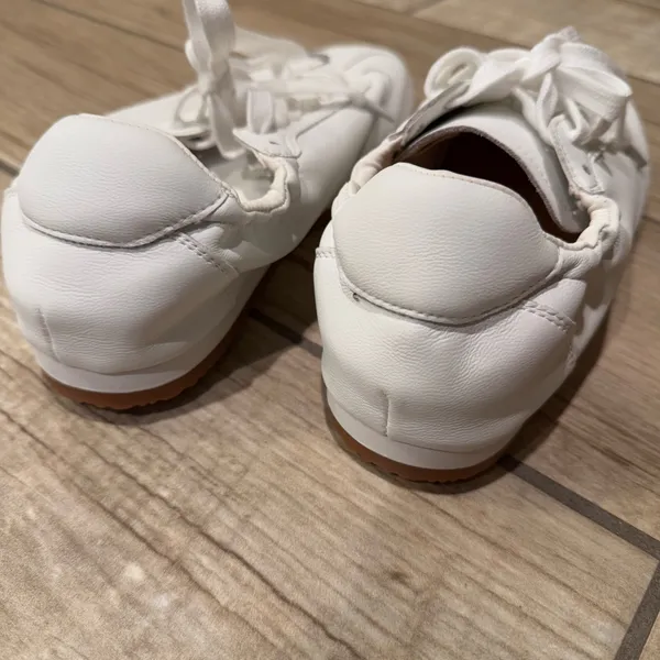 Split Cow Leather Sneakers Flat Trainers Flat shoes Round Toe Runners Casual - Image 7