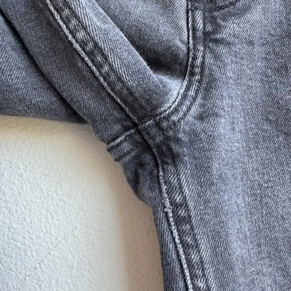 Aritzia Denim Forum Jeans 26x27 Arlo Organic Straight Solid Black Size 26 LONG - Image 4