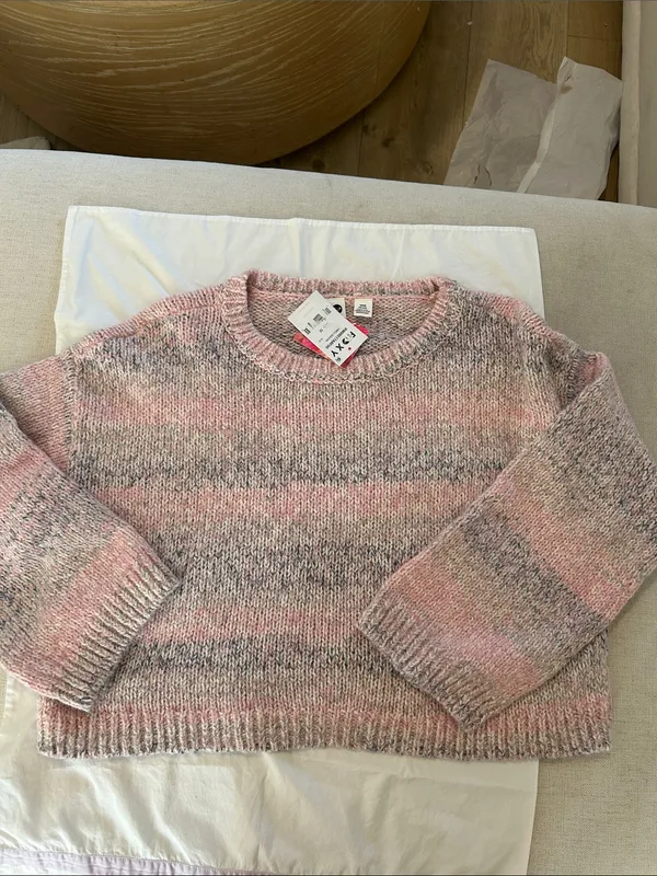 Roxy Swell Season Long Sleeve Sweater, Pink, Size Medium, NWT - Image 4