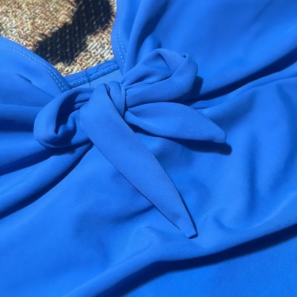 NWT Nicole Miller Blue One Piece Swimsuit Swimwear - Image 4