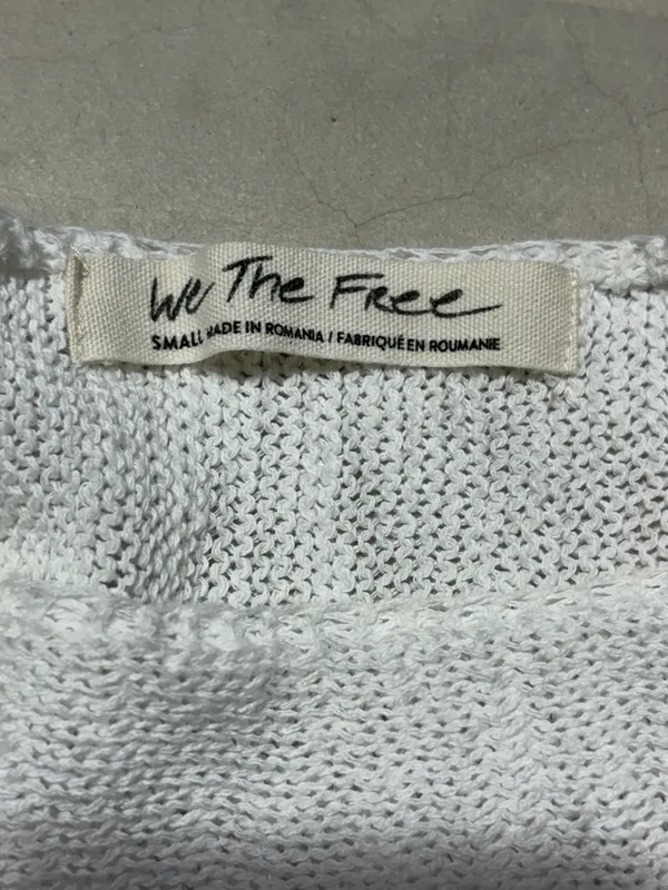 Free people we the free Women's Ivory Tiered Knit Top small - Image 9