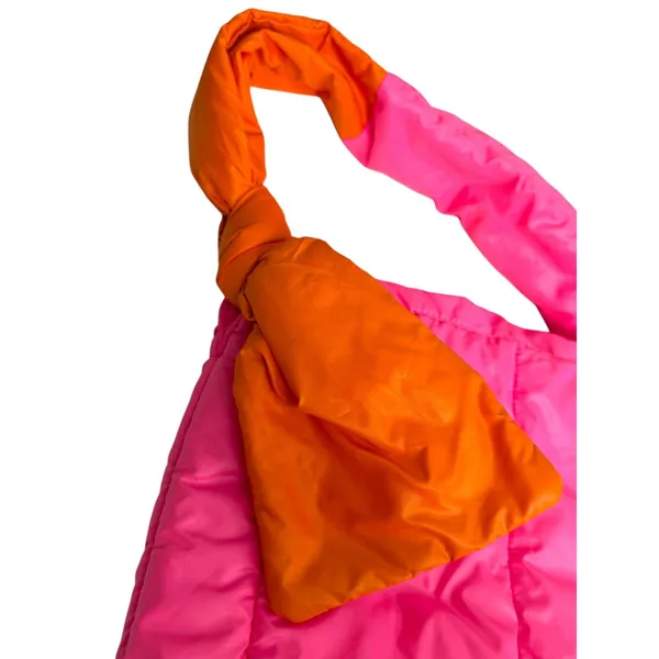 Caraa Sport Fractus Orange Pink Quilted Shoulder Bag Purse - Image 4