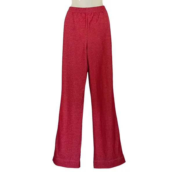Vintage Weekenders Red Denim Knit Track Suit Set: Zipper Jacket & Leisure Pants - Image 10