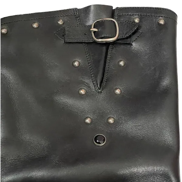 Golden Goose Kate Tall Studded Leather Moto Boots - Black - 38 - Image 8