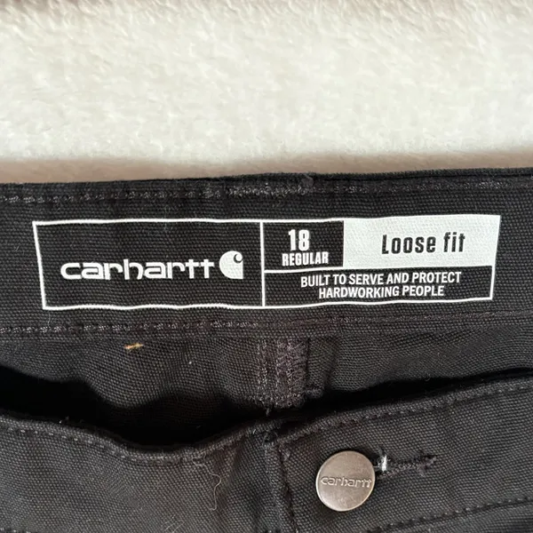 Carhartt Loose Fit Canvas rugged flex Black Pants - Image 2