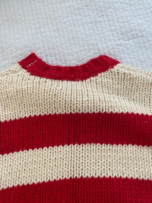 Edikted red and white striped sweater - Image 5