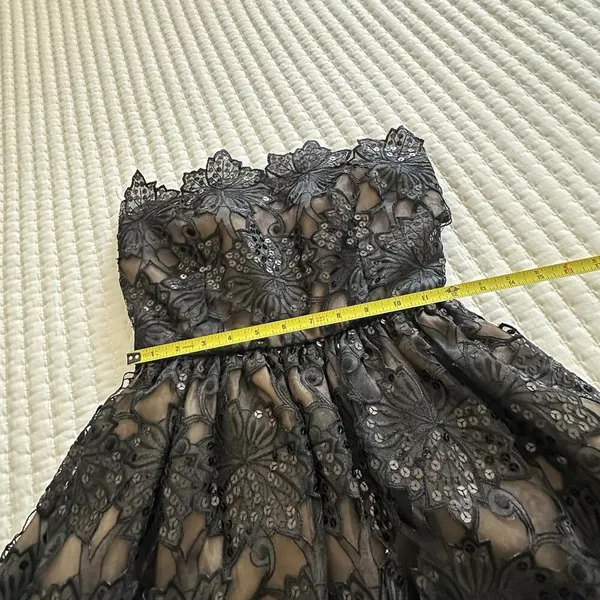 Vintage William Pearson Black Sequin Goth Dress Party Altered Item Fits Small - Image 6