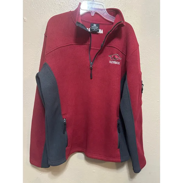Colosseum Arkansas Razorbacks Womens Pullover Fleece Jacket Size S‎ Red - Image 9
