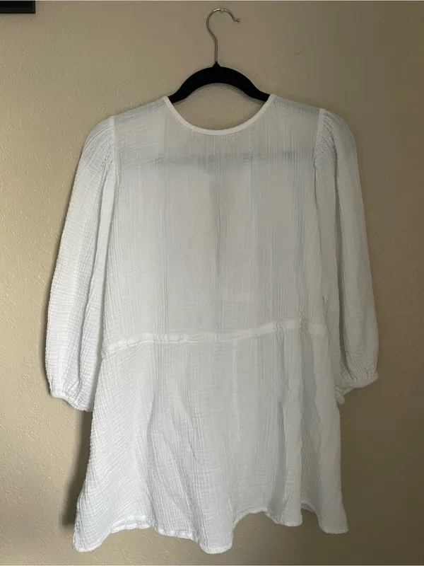 Abercrombie & Fitch Gauze Muslin Cotton Tie Front Beach Pool Coverup Size XS - Image 12