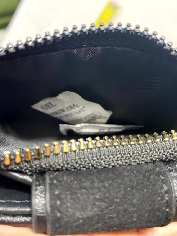 Adrienne Vittadini Black Zip Around Wallet Faux Leather Snap Closure - Image 8