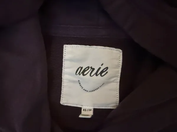 Aerie Jet Setter Hoodie Plum - Image 4