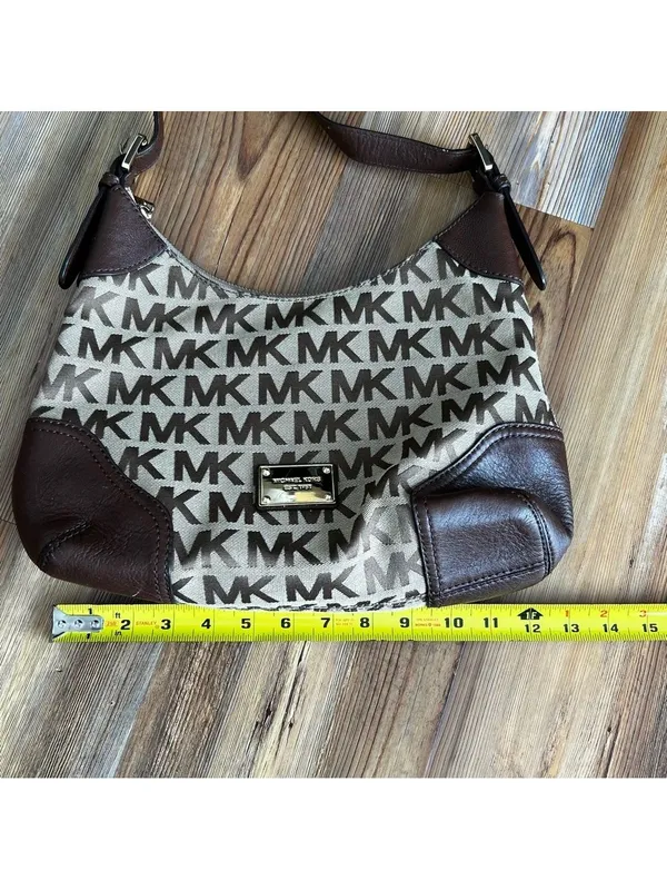 Michael Kors Women's Brown and Cream Shoulder Bag #260125 - Image 5