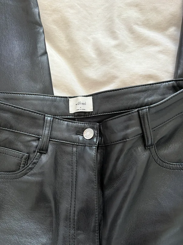 Aritzia Straight Leg Leather Pants - Image 2