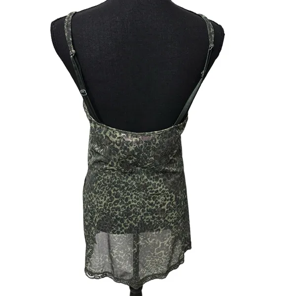 Victoria’s Secret Lingerie‎ Babydoll Green Cheetah Women Size Medium - Image 4